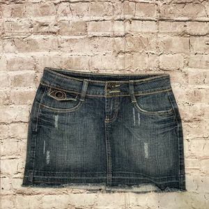 Anchor blue detailed mini denim Skirt size 5